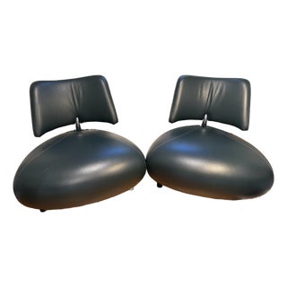 1980s Set of Pallone Leather Chair From Leolux For Sale