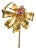 Intricate Yellow Gold Stick Pin set with Rubies and Diamonds For Sale