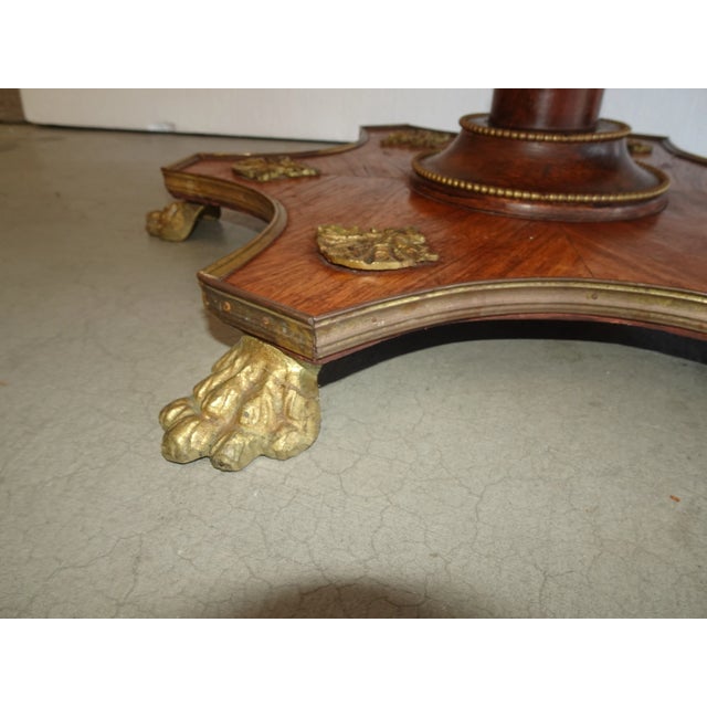 1930s Vintage French Louis XVI Burl Marquetry Side Table For Sale - Image 10 of 13