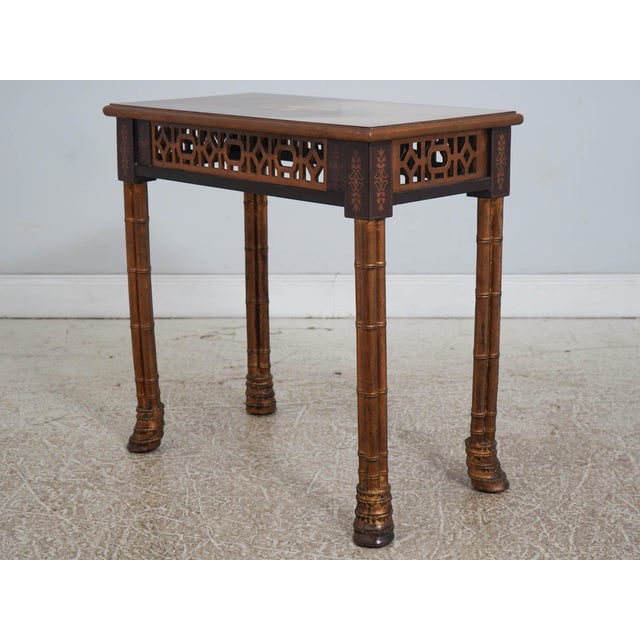 Age: Approx: 20 Years Old Details: Mahogany Hoof Feet High Quality Construction Stunning Floral Painted Top Nice Pierced...