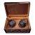 Vintage Chinese Carved Polychrome Dragon Box With Pair of Iridescent Dragon's Pearl Spheres For Sale
