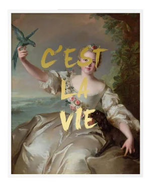 C'est La Vie by Lara Fowler in White Framed Paper, Small Art Print