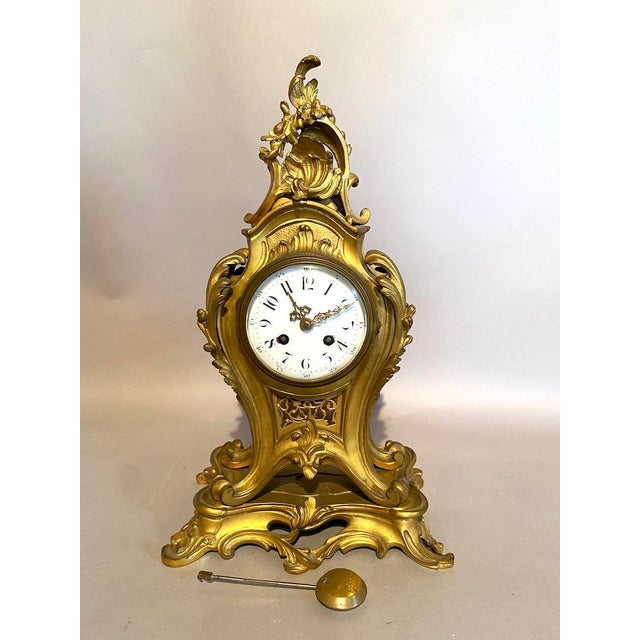 19thC French S. Marti Louis XV Ormolu Bronze Clock – 1 Pc For Sale - Image 18 of 18