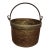 19th-Century Hand-Hammered Dovetailed Copper Cauldron With Forged Iron Handle For Sale