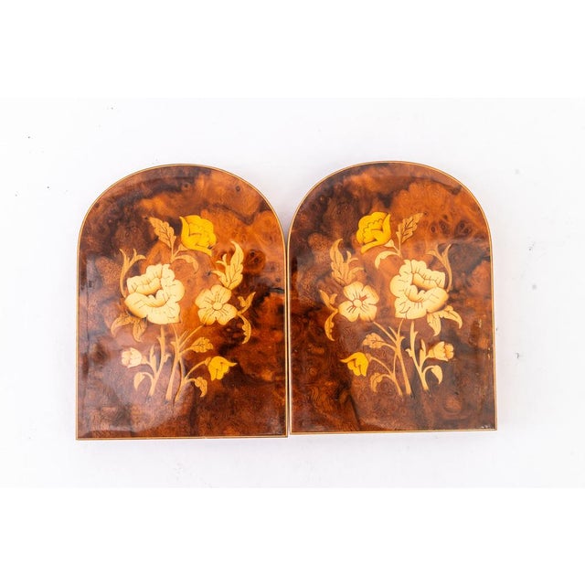 Bookends in Polished Wood with Inlays, 1960s, Set of 2 For Sale - Image 10 of 12