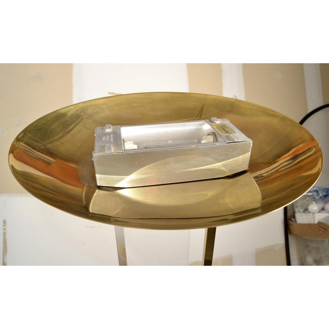Fredrick Ramond Uplighter Lucite Brass Tall Floor Lamp Mid-Century Modern 1986 For Sale - Image 9 of 12