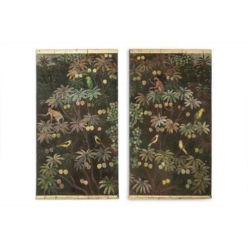 French Artist, Animals on an Exotic Background, Canvas Painting For Sale - Image 6 of 7