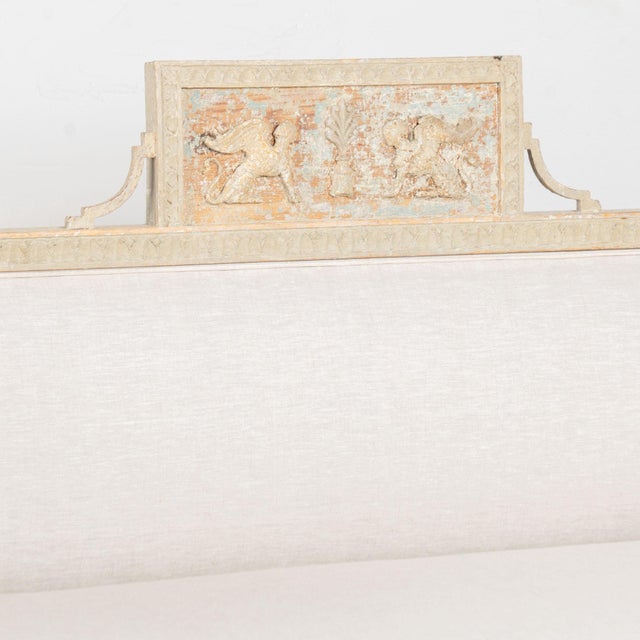 Early 19th Century Early 19th Century Swedish Gustavian Pine Bench Settee For Sale - Image 5 of 18
