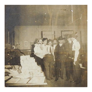 Vintage Antique Photograph Telegraph Telephone Office Workmates For Sale