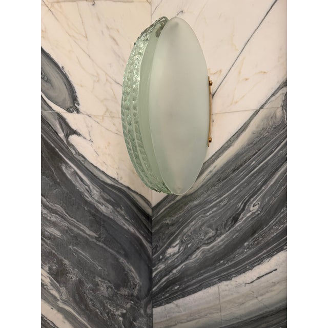 Pair of 1980s Italian Glass Sconces For Sale - Image 9 of 10
