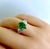2020s Gia Certified Colombian Pear Emerald Diamond 3.35 Carat 18 Karat Gold Ring, Size 6.25 For Sale - Image 5 of 8