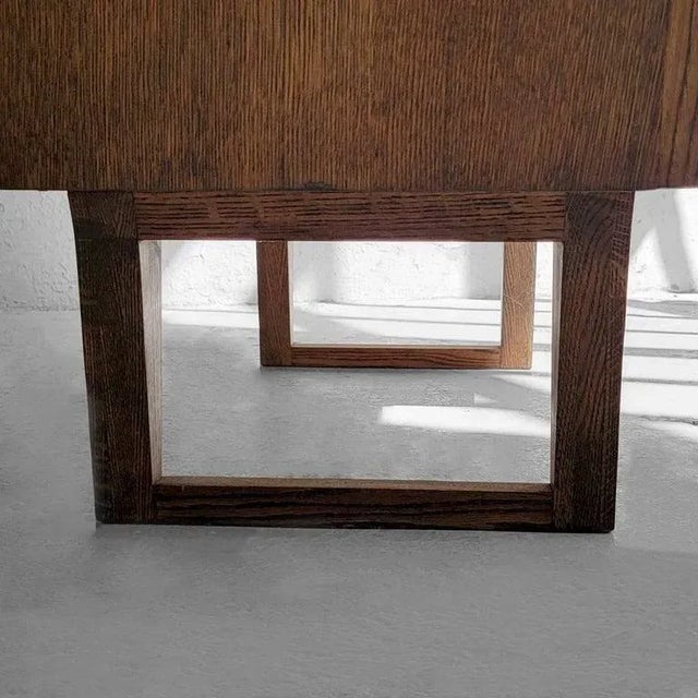 1950s Mid Century Chevron Front Oak Sideboard For Sale - Image 12 of 12
