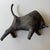 1960s Vintage Fighting Bull Cast Iron Sculpture by Miyazawa Kanae, 1960s For Sale - Image 5 of 9