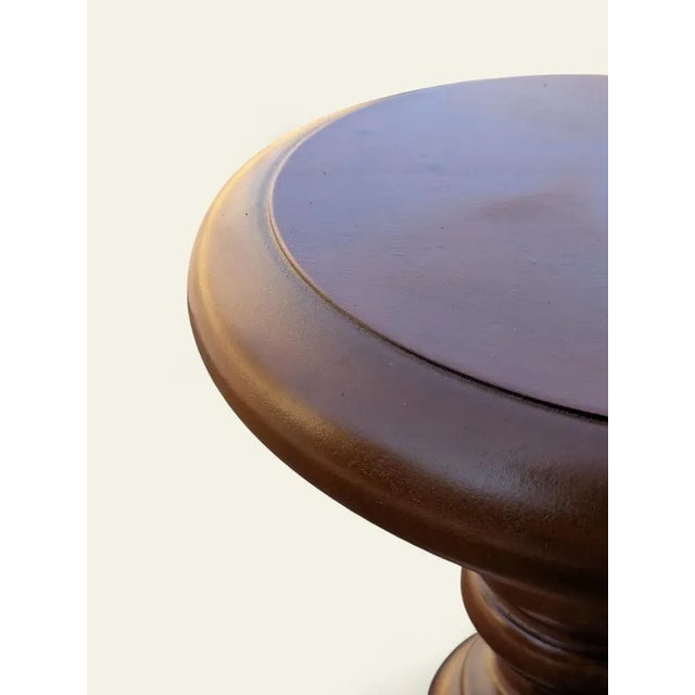 Hand-Turned Plant Stand in Real Wood, 1960s For Sale - Image 6 of 11