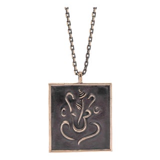 Good Luck Lord Ganesha Pendant Chain Necklace For Sale