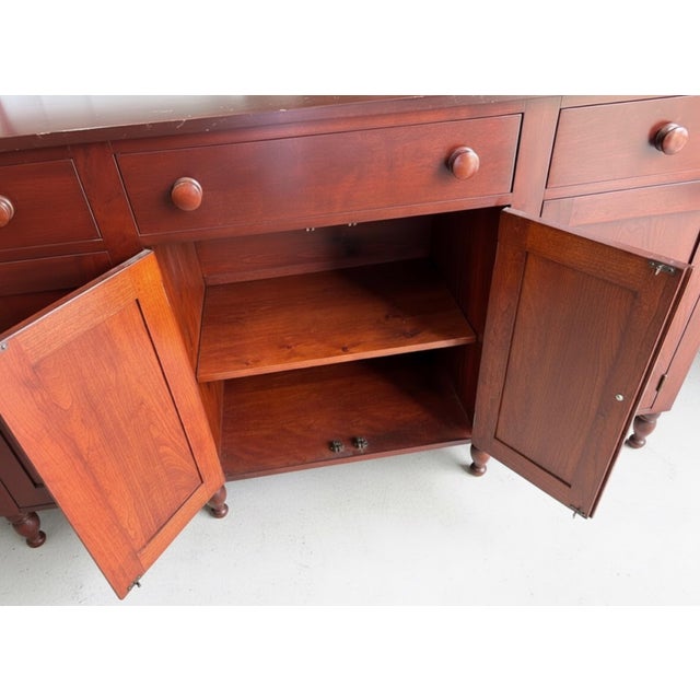 American Tom Seely Solid Cherry Dining Buffet Sideboard For Sale - Image 3 of 10
