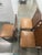 Wood Henredon Acquisitions Wove Leather Strap Dining Chairs Set of 6 For Sale - Image 7 of 12