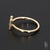 14k Yellow Gold "M" Ring With 0.15ctw of Diamonds - Size 7 For Sale - Image 4 of 4