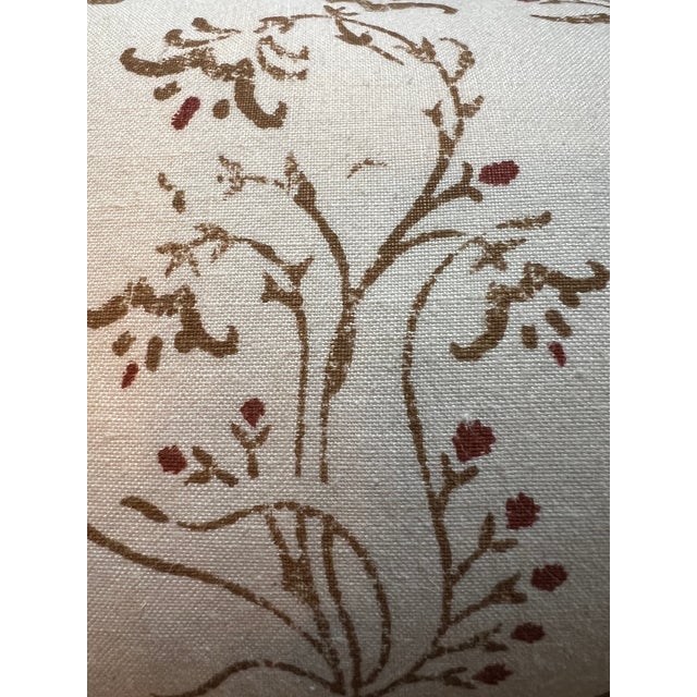 Vintage/Retired Linen Penny Morrison Fabric Lumbar Accent Decorative Pillow For Sale In Los Angeles - Image 6 of 12