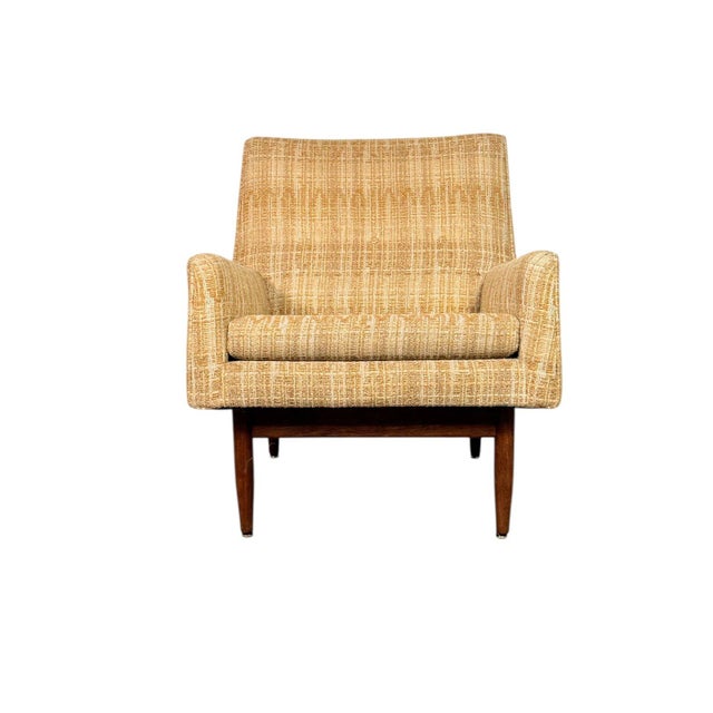 1950s 1950s Jens Risom Club Lounge Chair With Walnut Frame For Sale - Image 5 of 13