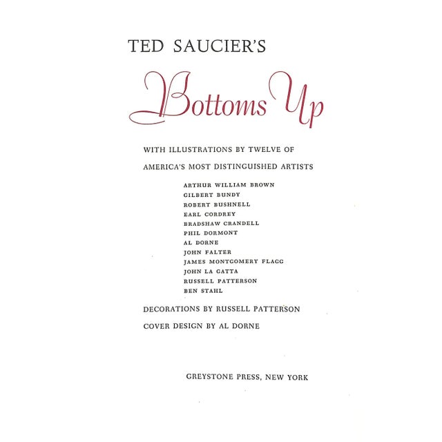 Modern "Bottoms Up" Cocktail Book For Sale - Image 3 of 5