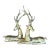 Vintage Regency Brass Sitting Deers- a Pair For Sale