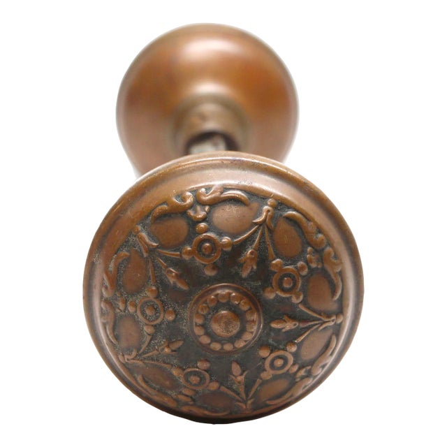Antique Brass Clifton Five Fold Reading Entry Door Knobs For Sale