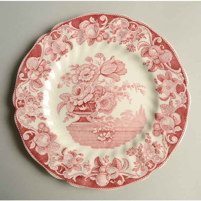 Vintage Mixed Pink Transferware Dinner Plates Set of 8 Chairish