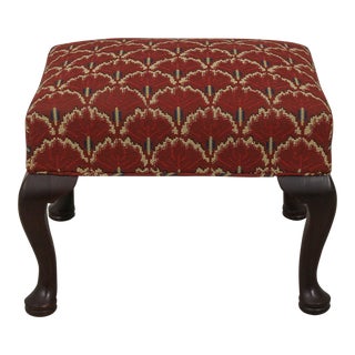 High Quality Vintage Queen Anne Ottoman or Stool For Sale