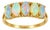 Late 20th Century Size 6.75 14K Yellow Gold Natural Opal Five Stone Band Ring For Sale