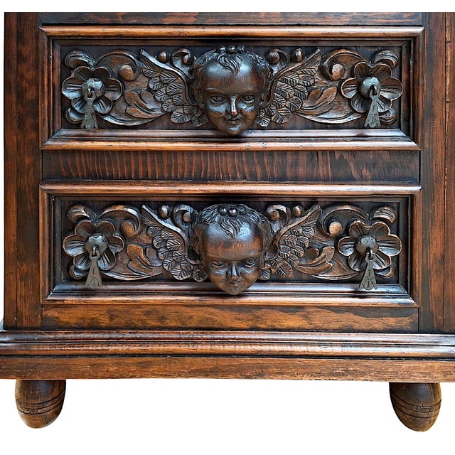 Spanish Revival Antique Spanish Renaissance Revival Nightstand For Sale - Image 3 of 10