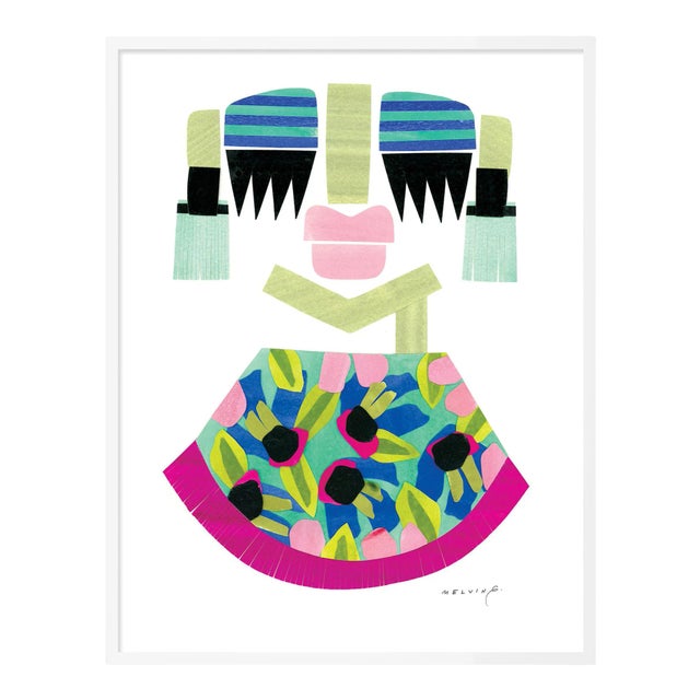 Clara by Melvin G in White Frame, Large Art Print For Sale