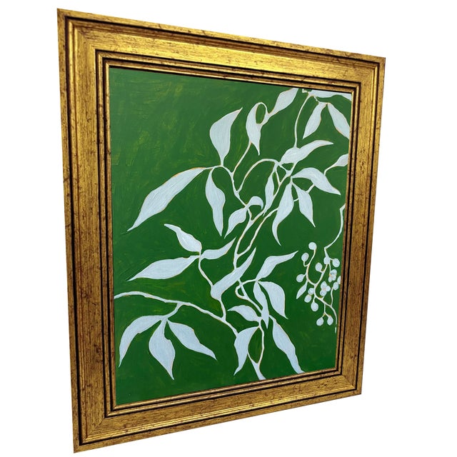 Artist: Tatiana Duperault Medium: Acrylic on canvas Framed Size: 19” W x 23” H Style: Botanical, minimalist, modern...