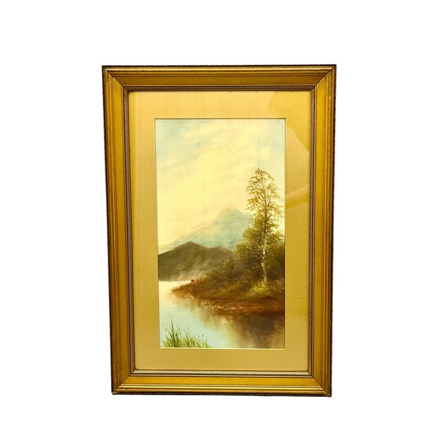 Pair Vintage Gilt Wood Framed English Landacape Paintings For Sale - Image 4 of 17