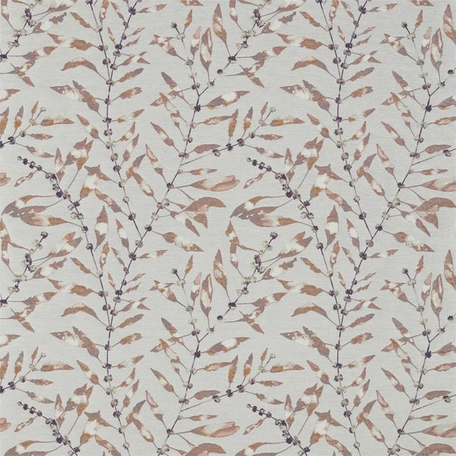 Harlequin Chaconia Fabric in Mandarin/Fig For Sale