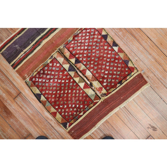 Early 20th Century Early 20th Century Tribal Turkish Textile Bagface Rug For Sale - Image 5 of 5