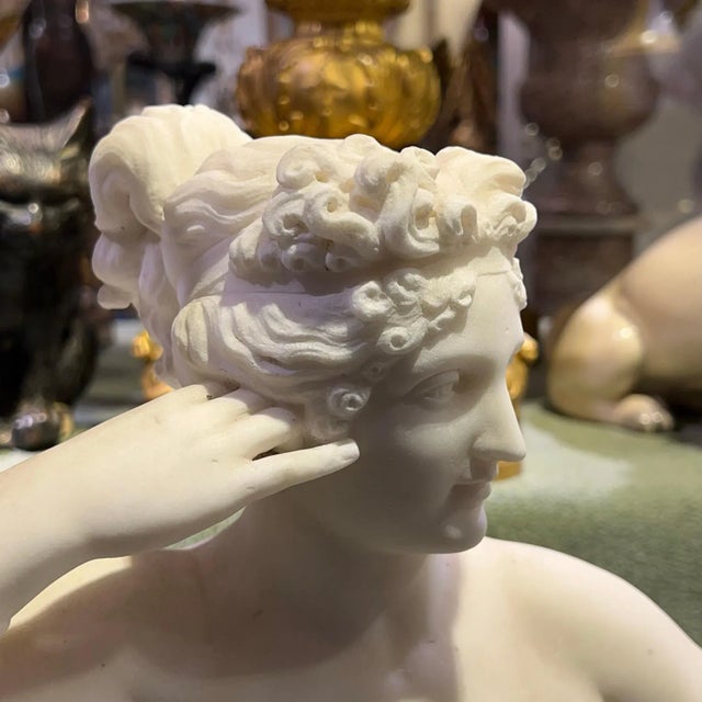 Pauline Bonaparte as Venus Victrix Marble Sculpture After Antonio Canova For Sale In New York - Image 6 of 12