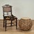 Pair of Vintage Palecek Leather and Suede Ottomans For Sale - Image 11 of 12