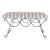Panoplie Iron Double Loop Bench, Tan Gingham For Sale