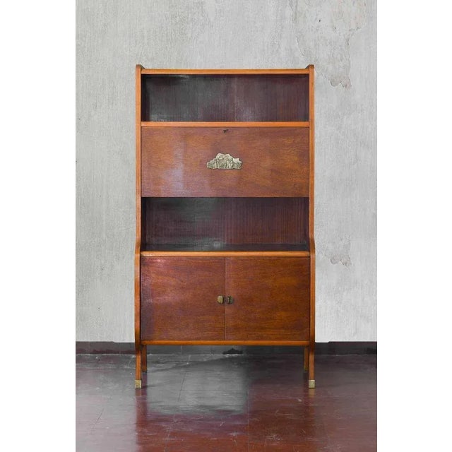 Mid-Century Wooden Sideboards with Brass Details and Decorations, Set of 2 For Sale - Image 10 of 10