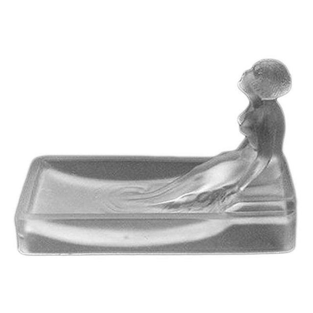 Art Deco Style H. Hoffman Frosted Glass Soap Dish Chairish