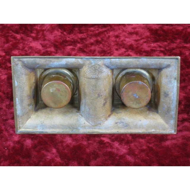 Inkwell Arts & Crafts Brass Antique Bradley & Hubbard B&h Mission Style For Sale - Image 17 of 18