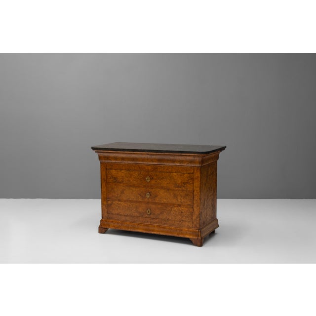 Elm Commode with Marble Top, 1870s For Sale - Image 3 of 9