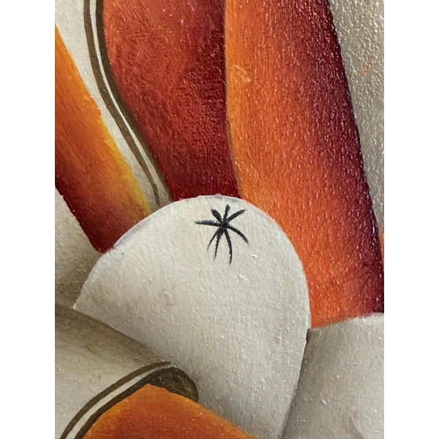 1990s Whimsical Painting by Haitian Artist Signed Bazile after Laurent Casimir For Sale - Image 15 of 18