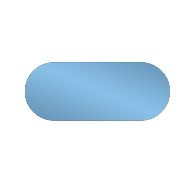 Balducci Oval Sapphire Blue Mirror Short For Sale In Chicago - Image 6 of 10