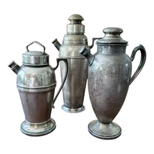 Vintage Mid Century Modern Cocktail Shakes- Set of 3