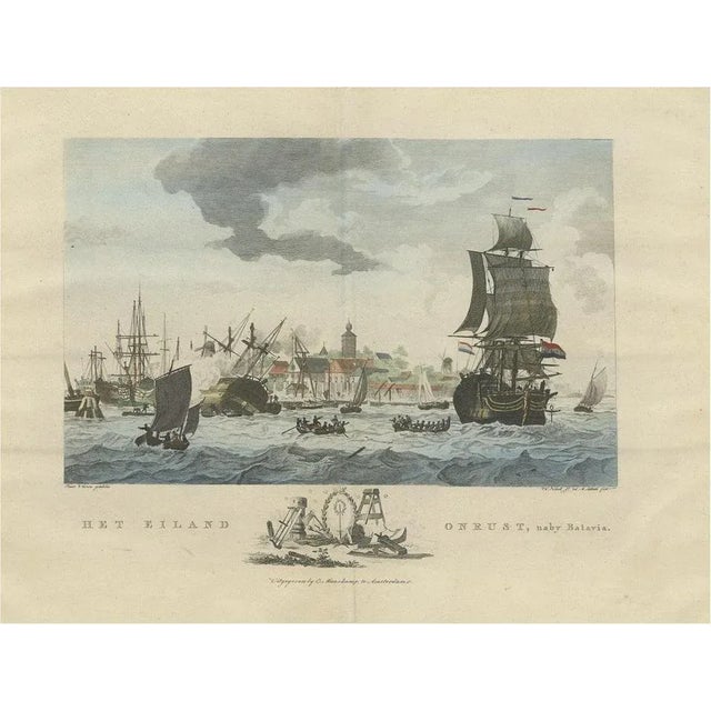 View of Pulau Onrust, 1805, Paper For Sale - Image 6 of 6