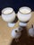 Pair of Vintage Botanical Opaline Glass Candle Jars With Lids – Antique Flames Soy Candles For Sale - Image 4 of 5