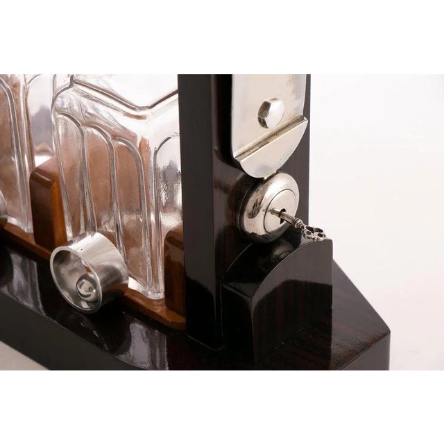 Art Deco Decanter Set in Macassar, 1930s, Set of 3 For Sale - Image 10 of 13