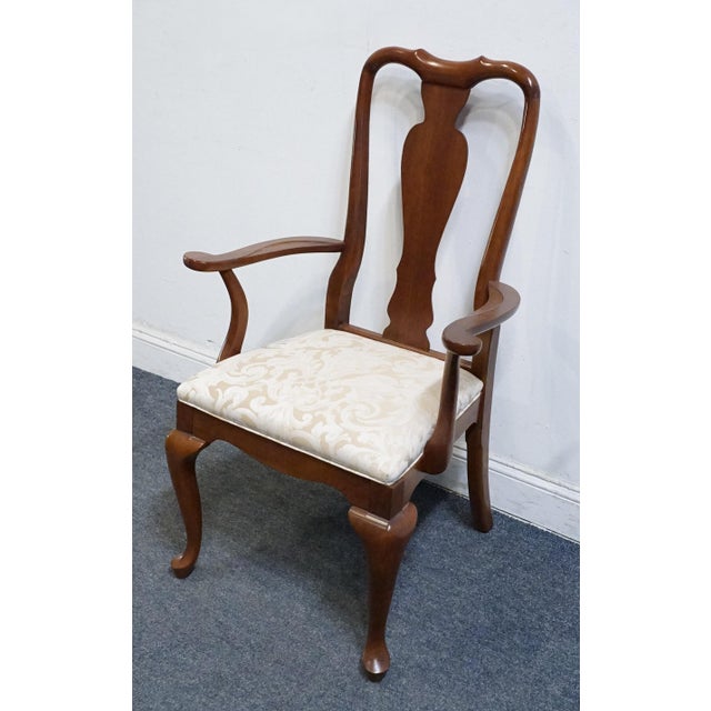 Ethan Allen Ethan Allen Georgian Court Collection Traditional Queen Anne Style Splat Back Dining Arm Chair 11-6400a For Sale - Image 4 of 11